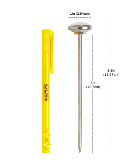 Nhiệt Kế Nấu Ăn CDN Mặt Số 2.5 cm Que 12.7 cm, 10 Đến 288°C (IRT550)