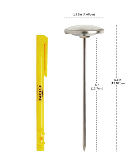 Nhiệt Kế Nấu Ăn CDN Mặt Số 4.4 cm Cần 12.7 cm, 0 Đến 220°F (IRXL220)