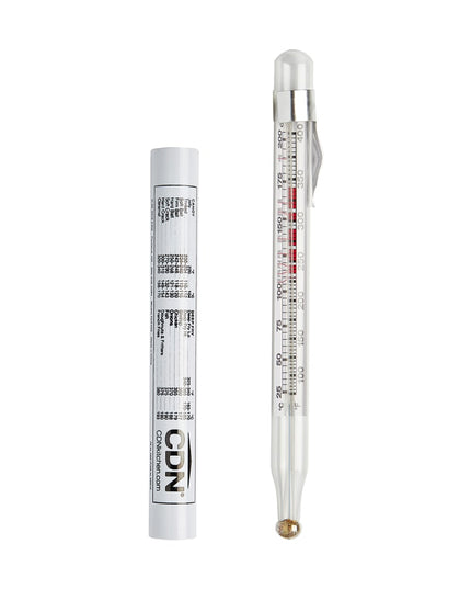 Nhiệt Kế Kẹo Chiên Ngập Dầu CDN TCF400 75-400°F Ống Thủy Tinh