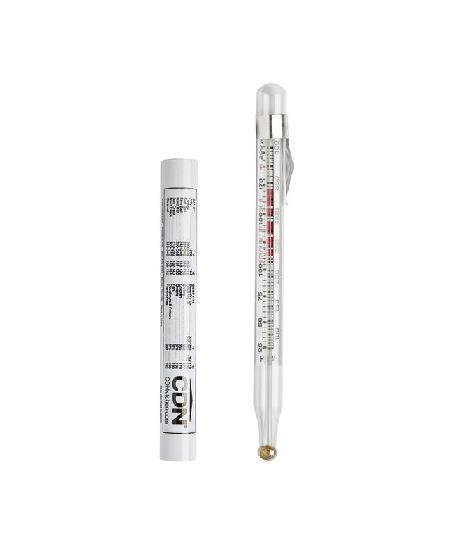 Nhiệt Kế Kẹo Chiên Ngập Dầu CDN TCF400 75-400°F Ống Thủy Tinh