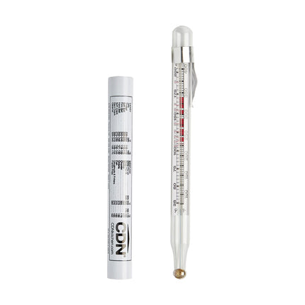Nhiệt Kế Kẹo Chiên Ngập Dầu CDN TCF400 75-400°F Ống Thủy Tinh