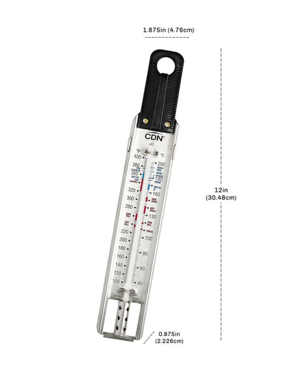 Nhiệt Kế Kẹo & Chiên Ngập Dầu CDN TCG400 100-400°F Ống Thủy Tinh