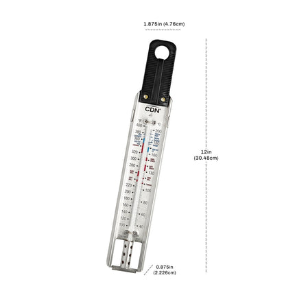 Nhiệt Kế Kẹo & Chiên Ngập Dầu CDN TCG400 100-400°F Ống Thủy Tinh
