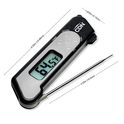Nhiệt Kế Điện Tử Cặp Nhiệt Gập CDN, -58 Đến 572°F, Màu Đen (TCT572-BK)
