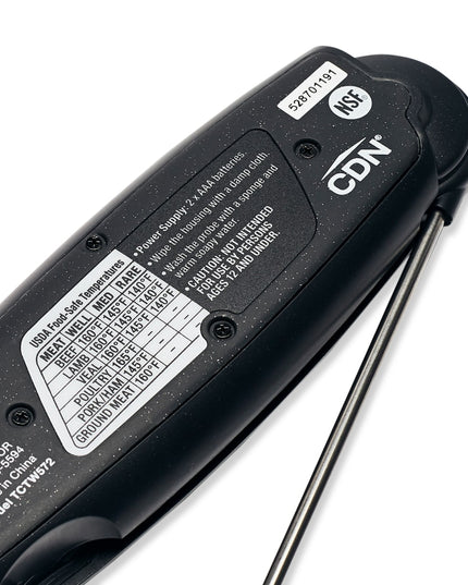 Nhiệt Kế Cặp Nhiệt Điện Tử Gập CDN, -40 Đến 572°F, Màu Đen (TCTW572)
