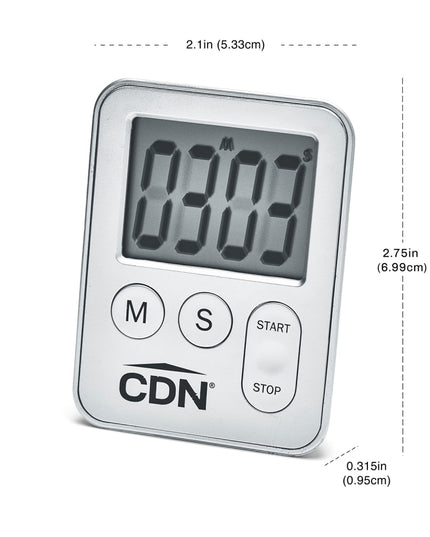 Đồng Hồ Hẹn Giờ Mini Kỹ Thuật Số CDN TM28-S Đếm Phút Giây Bạc