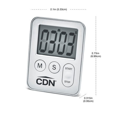 Đồng Hồ Hẹn Giờ Mini Kỹ Thuật Số CDN TM28-S Đếm Phút Giây Bạc