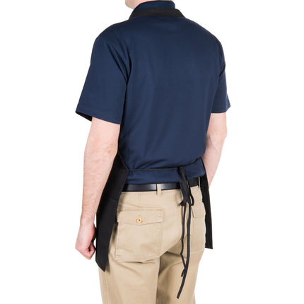 Tạp dề yếm polyester có thể tùy chỉnh Chef Revival đen, 3 túi