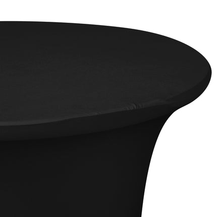 Khăn phủ bàn spandex ôm sát Snap Drape Contour Cover đen tròn Ø 76 cm cao 122 cm
