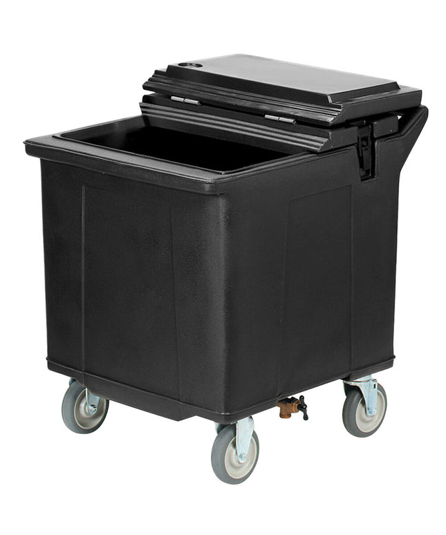 Thùng đá di động Carlisle IC225403 đen Cateraide™ 56,7 kg Mobile thùng đá 4 Swivel Casters