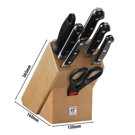(8‑Piece) ZWILLING | Knife Block Set – Beech Wood Block - FRIODUR® Blades - Made in Germany