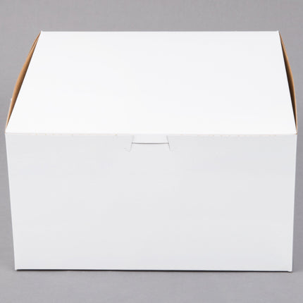 Hộp đựng bánh kem tùy chỉnh màu trắng 25 x 25 x 13 cm - Bộ 10 cái
