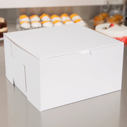 Hộp đựng bánh kem tùy chỉnh màu trắng 25 x 25 x 13 cm - Bộ 10 cái