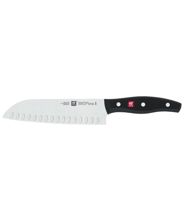 Dao Santoku Zwilling 1011753 17.8 cm Cán Nhựa Đen Thép Không Gỉ Carbon Cao