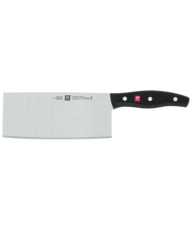 Dao Đầu Bếp Kiểu Trung Quốc Zwilling 1001408 17.8 cm Cán Nhựa Đen Thép Không Gỉ Carbon Cao