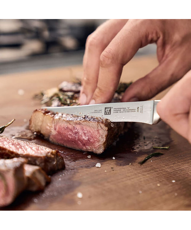 Dao Bít Tết Zwilling 1001504 11.4 cm Cán Nhựa Đen Thép Không Gỉ Carbon Cao
