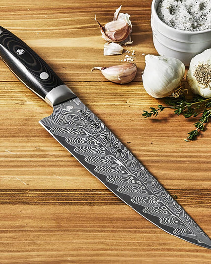 Dao Bếp Trưởng Zwilling 1019604 20.3 cm Tay Cầm Micarta Vải Lanh Đen Thép Không Gỉ Carbide