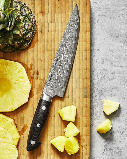 Dao Bếp Trưởng Zwilling 1019604 20.3 cm Tay Cầm Micarta Vải Lanh Đen Thép Không Gỉ Carbide