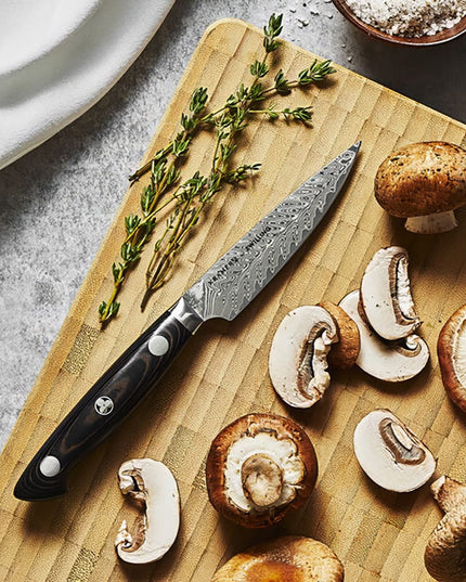 Dao Lột Zwilling 1019607 8.9 cm Cán Micarta Lanh Đen Thép Carbide