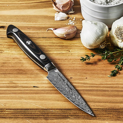 Dao Lột Zwilling 1019607 8.9 cm Cán Micarta Lanh Đen Thép Carbide