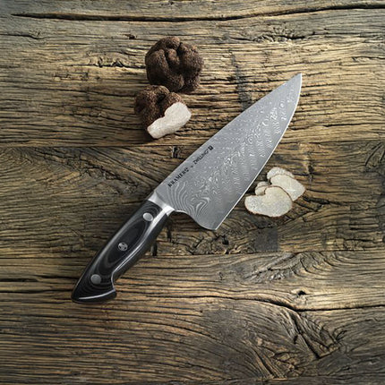 Dao Bếp Trưởng Zwilling 1019619 15.2 cm Tay Cầm Micarta Vải Lanh Đen Thép Không Gỉ Carbide