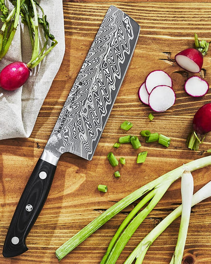 Dao Nakiri Zwilling 1019628 16.5 cm Cán Micarta Vải Đen, Thép Không Gỉ Carbide