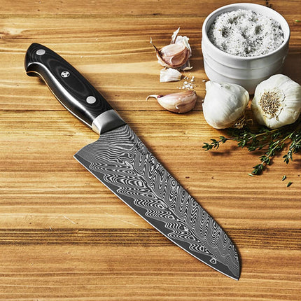 Dao Santoku Zwilling 1019634 17.8 cm Cán Micarta Vải Lanh Đen Thép Carbide