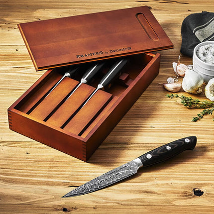 Dao Bít Tết Zwilling 1021701 Tay Cầm Black Linen Micarta Thép Không Gỉ Carbide