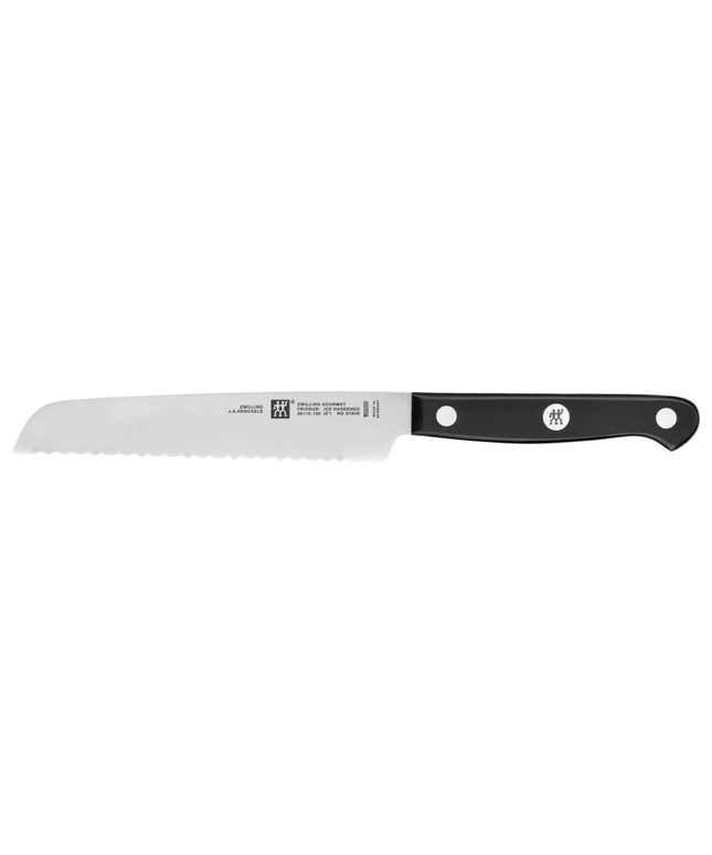 Dao Đa Năng Zwilling 1010244 12.7 cm Răng Cưa Cán Nhựa Đen Thép Không Gỉ Carbon Cao
