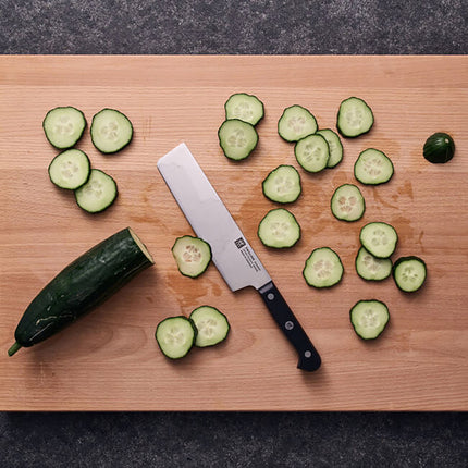 Zwilling 1002439 Dao Nakiri 16.5 cm Cán Nhựa Đen, Thép Không Gỉ Carbon Cao