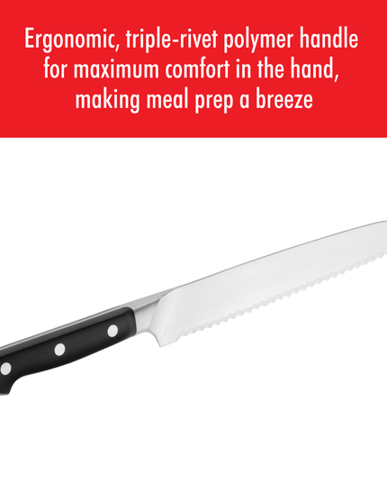 Dao Cắt Bánh Mì Zwilling 1002801 20.3 cm Cán Nhựa Đen Thép Không Gỉ Carbon Cao