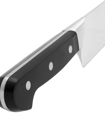 Dao Santoku Lưỡi Cong Zwilling 1002845 17.8 cm Tay Cầm Nhựa Đen Thép Không Gỉ Carbon Cao