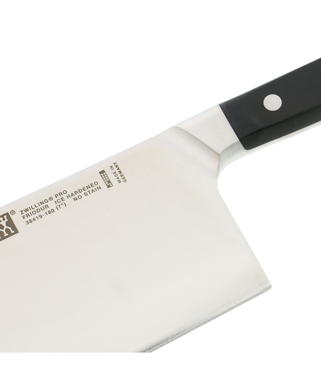Dao Phay Trung Hoa Zwilling 1002849 17.8 cm Tay Cầm Nhựa Đen Thép Không Gỉ Carbon Cao