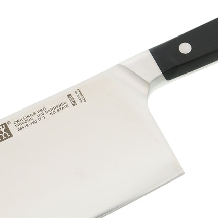 Dao Phay Trung Hoa Zwilling 1002849 17.8 cm Tay Cầm Nhựa Đen Thép Không Gỉ Carbon Cao