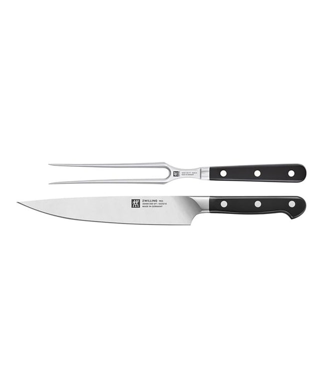 Bộ Dao Thái Và Nĩa Zwilling 1002867 Thép Không Gỉ Carbon Cao Tay Cầm Nhựa Đen