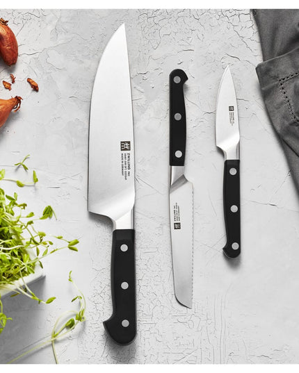 Bộ Dao 3 Món Khởi Động Zwilling 1002871 Thép Không Gỉ Carbon Cao Tay Cầm Nhựa Đen