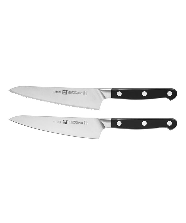 Bộ 2 Dao Chuẩn Bị Zwilling 1002874 Thép Carbon Không Gỉ Tay Cầm Nhựa Đen