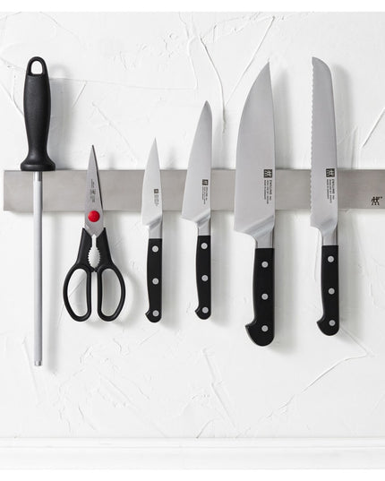 Bộ Dao Zwilling 1019124 7 Món Kèm Thanh Treo - Thép Không Gỉ Carbon Cao, Cán Nhựa Đen