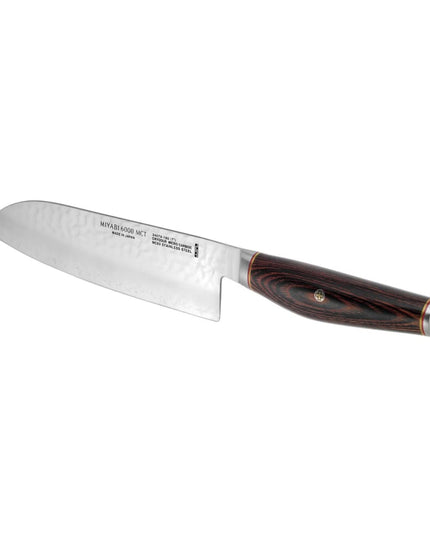 Dao Santoku Miyabi 1001978 17.8 cm Cán Pakkawood Nâu Thép Carbide