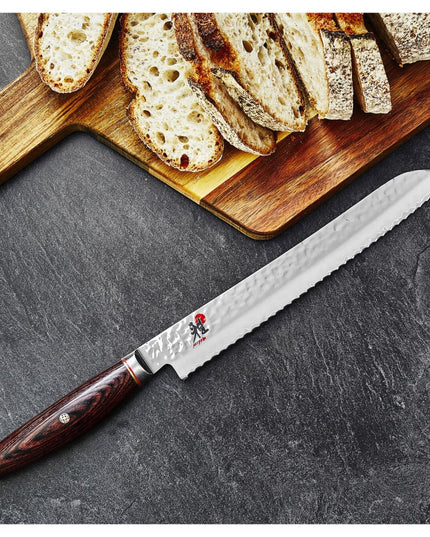Dao Cắt Bánh Mì Miyabi 1019806 22.9 cm Cán Gỗ Pakkawood Nâu, Thép Không Gỉ Carbide