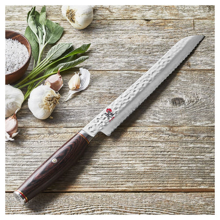 Dao Cắt Bánh Mì Miyabi 1019806 22.9 cm Cán Gỗ Pakkawood Nâu, Thép Không Gỉ Carbide