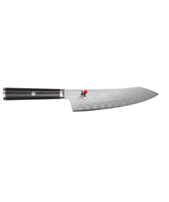 Dao Santoku Miyabi 1019942 17.8 cm Kiểu Lắc Cán Linen Micarta Đen Thép Không Gỉ