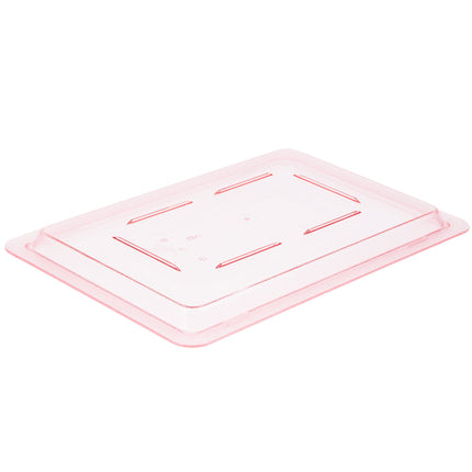 Nắp phẳng cho hộp đựng thực phẩm nhựa polycarbonate Cambro Camwear 1218CCW 46 x 30 cm màu đỏ an toàn