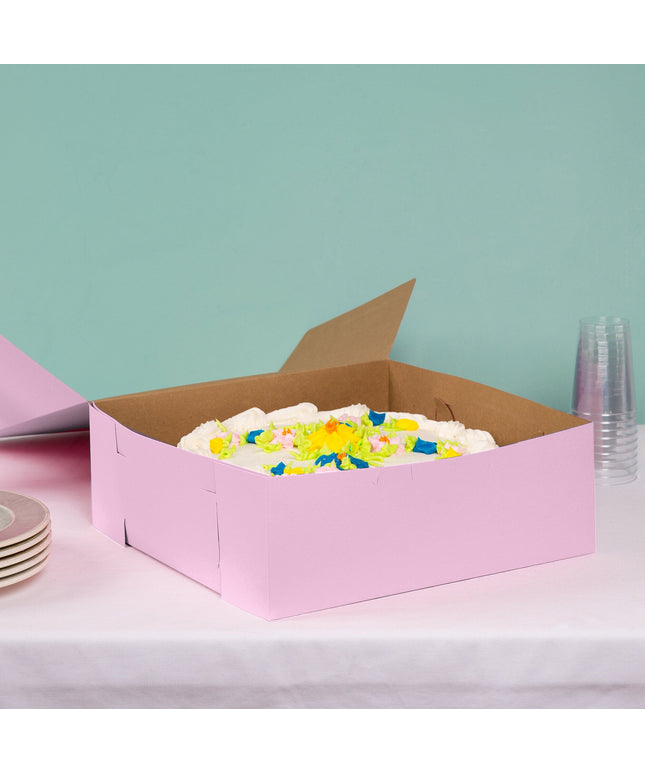 Hộp bánh 35,6 cm x 35,6 cm x 12,7 cm hồng bánh / Bakery hộp - Bó 50 cái