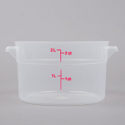 Hộp đựng thực phẩm nhựa PP tròn trong mờ Cambro 1,9 lít