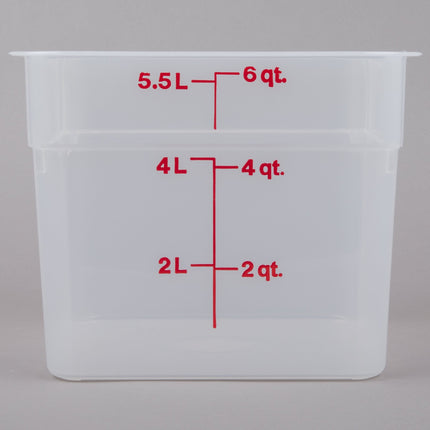 Hộp đựng thực phẩm nhựa PP vuông trong mờ Cambro CamSquares® 5,7 lít