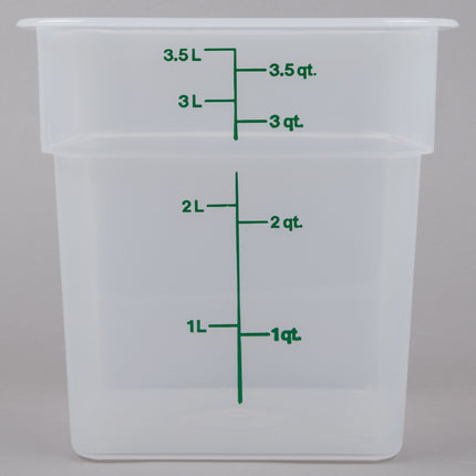 Hộp đựng thực phẩm nhựa PP vuông trong mờ Cambro CamSquares® 3,8 lít