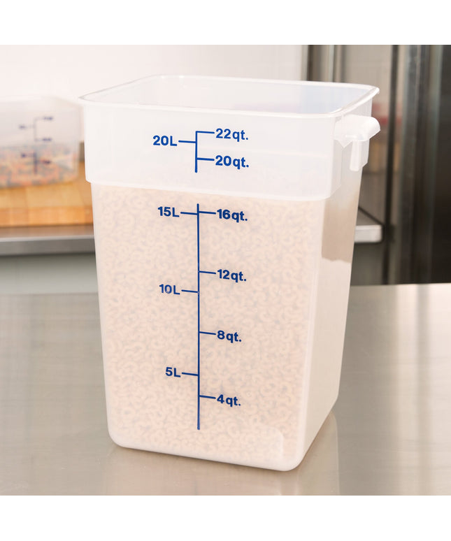 Hộp đựng thực phẩm nhựa PP vuông trong mờ Cambro CamSquares® 20,8 lít