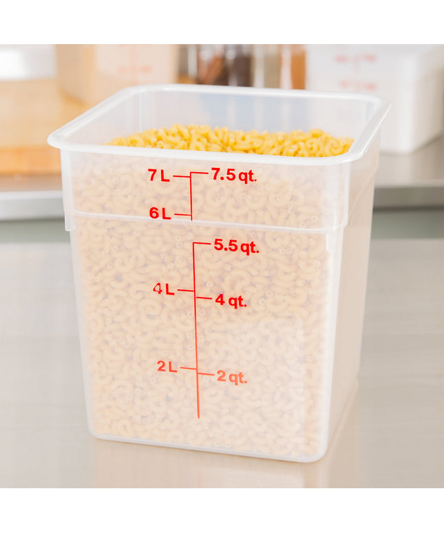 Hộp đựng thực phẩm nhựa PP vuông trong mờ Cambro CamSquares® 7,6 lít