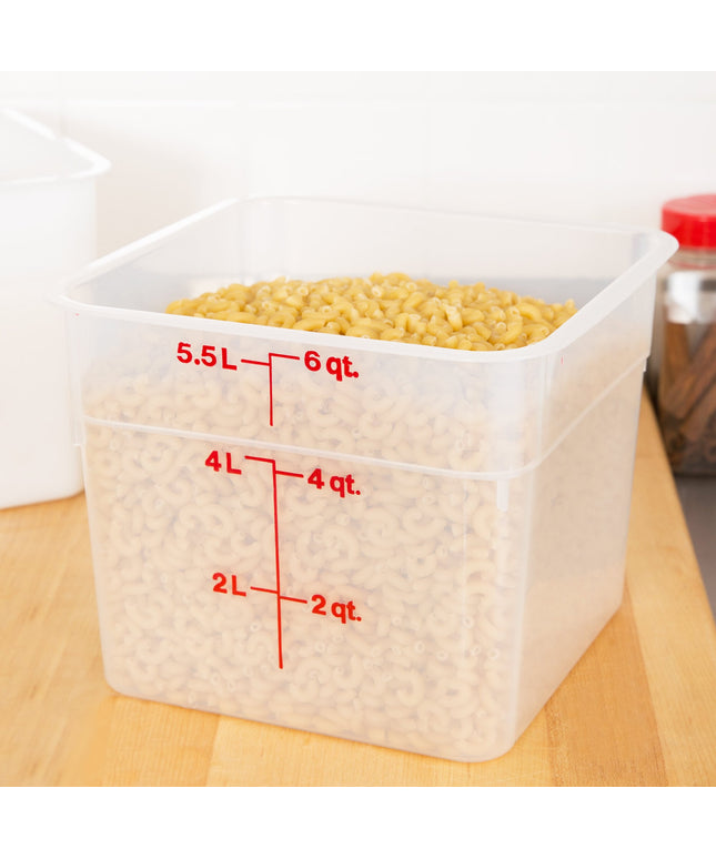 Hộp đựng thực phẩm nhựa PP vuông trong mờ Cambro CamSquares® 5,7 lít